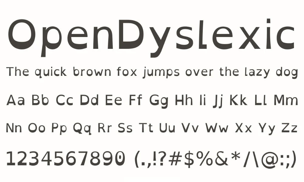 VoDyFont OpenDyslexic comparison